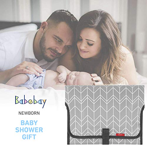 Portable Changing Pad for Baby|Travel Baby Changing Pads for Moms, Dads|Waterproof Portable Changing Mat with Built-in Pillow|Excellent Baby Shower/Registry Gifts - Image 2