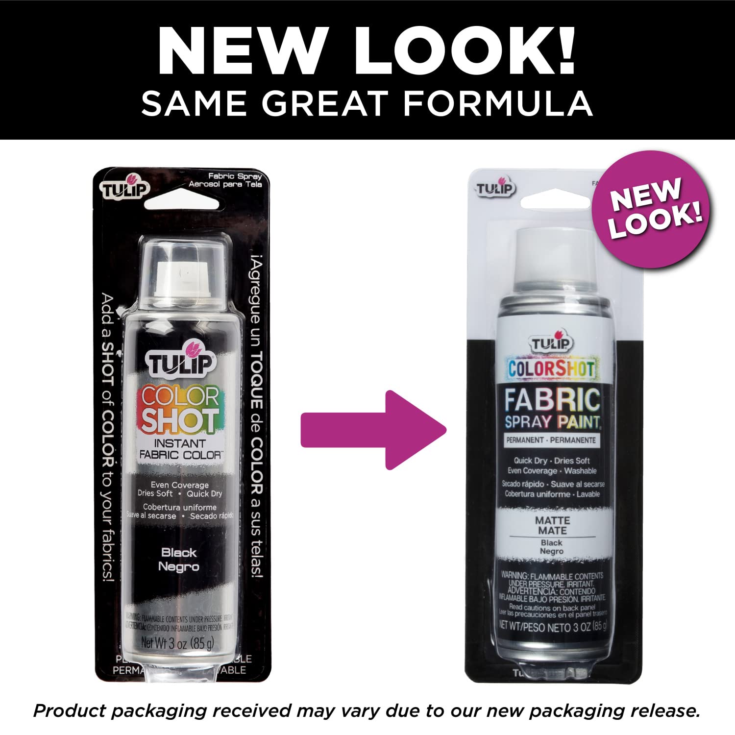 Tulip ColorShot Instant Fabric Spray Color 3oz. Black - Image 5